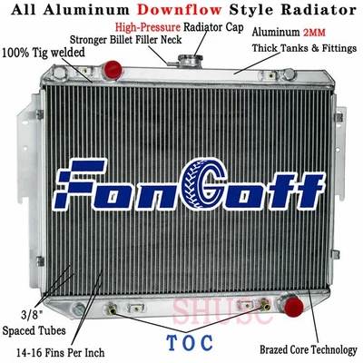 3 Row Radiator For 1999-03 Dodge Ram 1500 2500 Van Truck / 84-98 B150 B250 B1350 Foto 1 de 4