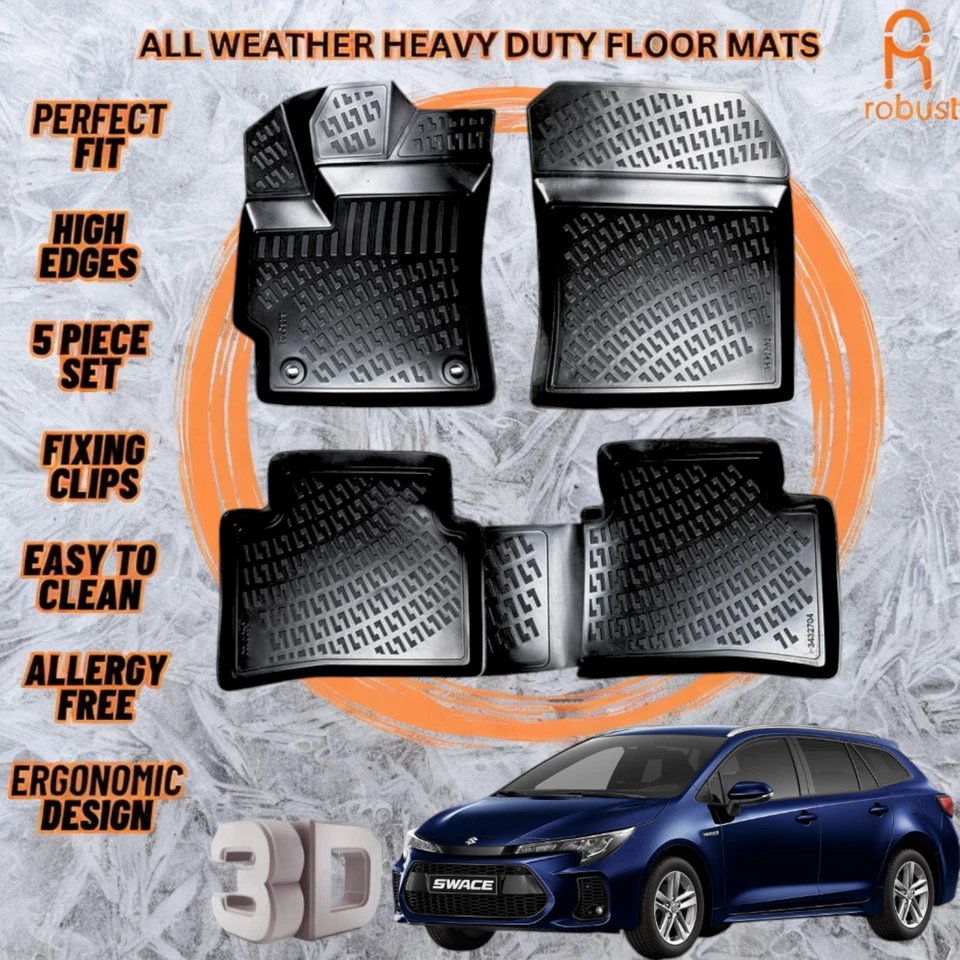 Alfombrillas moldeadas en 3D para Suzuki Swace 2020-2025 para todas las estaciones de alta resistencia Foto 1 de 4