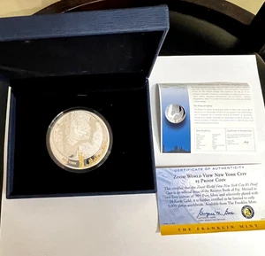 2011 FIJI ZOOM WORLD NEW YORK CITY $5 PROOF 2 OZ SILVER&PLATED 24K COIN BOX &COA - Picture 1 of 6