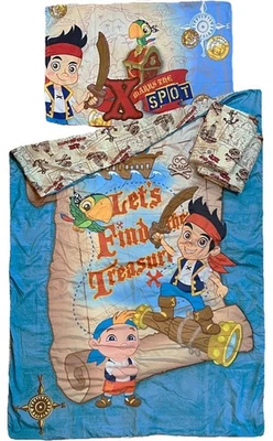 JAKE & NEVERLAND PIRATES Edredón de cama para niños pequeños/Sábanas planas y ajustadas/Funda de almohada Foto 1 de 4