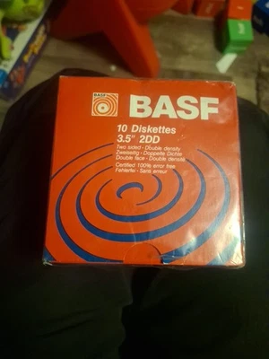Disquetes BASF 2HD (10) (3,5") Doble Cara, Alta Densidad - Nuevo Stock Antiguo  Foto 1 de 4