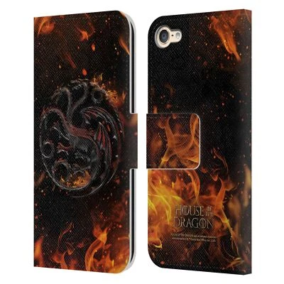 FUNDA LIBRO OFICIAL HOUSE OF THE DRAGON TEMPORADA 2 ARTE CLAVE CUERO APPLE iPOD TOUCH Foto 1 de 4