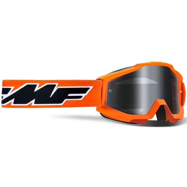 FMF - YOUTH VISION POWERBOMB GOGGLE MIRROR LENS ROCKET ORANGE-MIRROR SILVER LENS - Image 1 of 1
