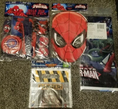 Ultimate Spiderman Fiesta Pack Máscaras Mantel Bolsas Mega Mezcla Nuevo Foto 1 de 4