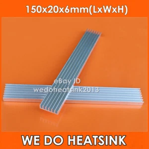 5 pièces 150 x 20 x 6 mm à faire soi-même dissipateur de chaleur refroidisseur en aluminium DEL 5W 10W - Photo 1/4