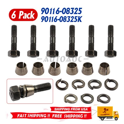 6 Hub Stud Bolt Kits for Toyota Land Cruiser Pickup Truck 4 Runner T100 Locking Foto 1 de 4