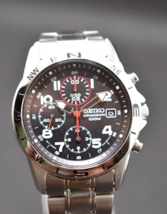Seiko Classic Chronograph Black Sports Field Watch from Japan (No  USA Shipping) - Picture 1 of 23