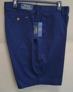 NWT $75 POLO RALPH LAUREN 42 Flat Front STRETCH CLASSIC FIT 9" Chino Short NAVY - Picture 1 of 3