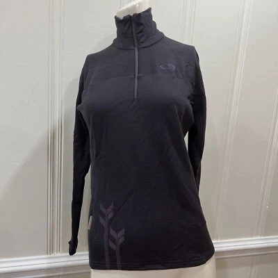 Suéter quebra-gelo lã merino EXP 320 1/4 zíper feminino jaqueta média em excelente estado usado - Imagem 1 de 4