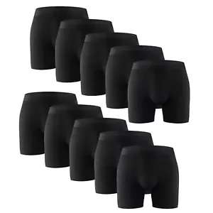 10PK Mens Boxer Briefs Breathable Tagless Underwear Soft Comfort Flex Waistband - Picture 1 of 10