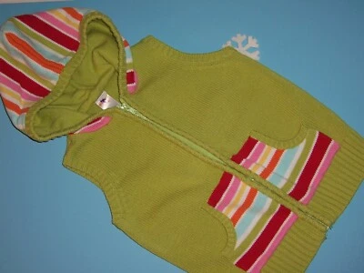 Chaleco Gymboree niñas "COZY CUTIE" talla 7-8... verde con capucha... outlet Foto 1 de 3