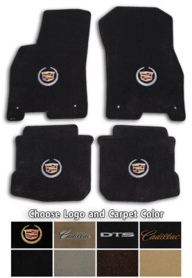 2006-2011 Cadillac DTS 4pc Velourtex Carpet Floor Mat Set - Choose Color & Logo - Image 1 of 4