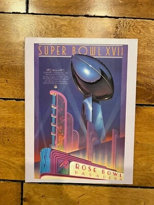 1983 SUPER BOWL XVII Program WASHINGTON Redskins vs MIAMI DOLPHINS John RIGGINS - Image 1 of 3