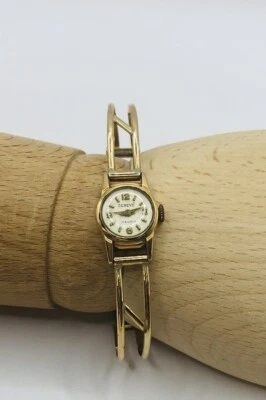 Reloj Geneve Vintage Oro 18k Damas Delicada Banda Esfera 1/2” Talla 6 **LEER 14.1g Foto 1 de 4