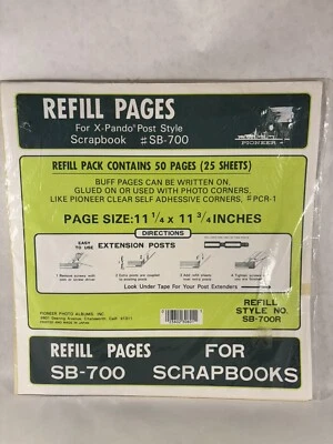 Álbum de recortes de memoria PIONEER Deluxe 11 1/4 × 11 3/4" recargas SB-700R nuevo en paquete Foto 1 de 2