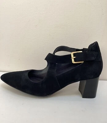 Zapatos de salón Rockport para mujer Total Motion Salima Cross negros gamuza tacón bloque talla 6 Foto 1 de 4