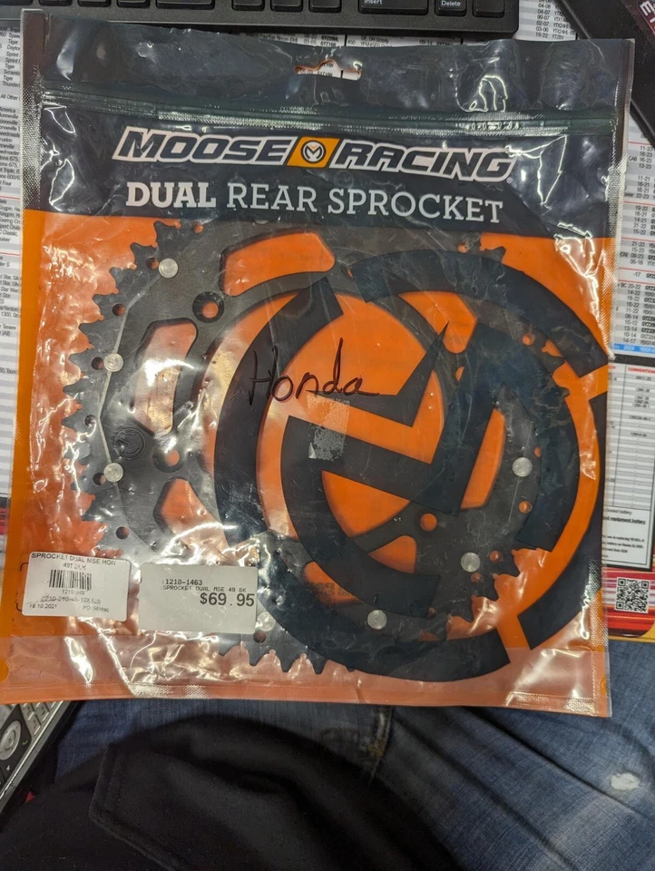 Piñón trasero doble Moose Racing para Honda CR & CRF (ver descripción para montaje) Foto 1 de 1