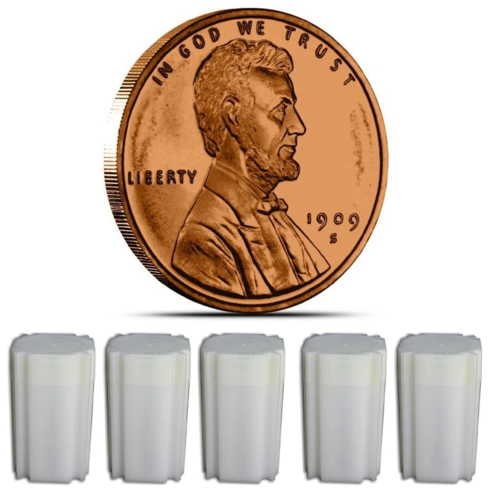 (100) LINCOLN WHEAT PENNY - 1 OZ COBRE REDONDO - LINGOTES - LOTE Foto 1 de 3