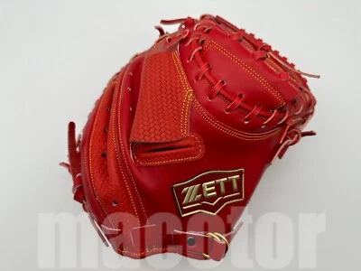 Nuevo Guante de Béisbol ZETT Pro Modelo 33" Catcher Negro Rojo Cierre Trasero Derecha Japón NPB Foto 1 de 4