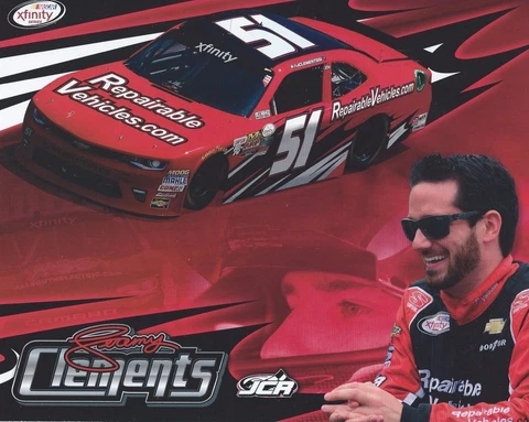 2017 JEREMY CLEMENTS "REPAIRABLE VEHICLES" #51 NASCAR XFINITY SERIES POSTCARD Cover