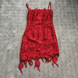 Revolve NBD Yosemite Mini Dress Floral Lace Spagetti Strap Body Con XS X-Small - Picture 1 of 11