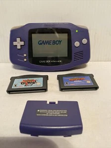 Nintendo Game Boy Advance Indigo AGB-001 Battery Cover Tested and Works 2 Games - Picture 1 of 12