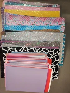WHOLESALE LOT Bulk Faux Leather Sheets, Crafting Fabric for Sewing, Glitter - Picture 1 of 9