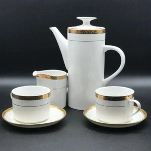 Sango Deville Porcelain #8463 Ornate Gold Trim Empress Coffee Pot or Teapot Set - Picture 1 of 11