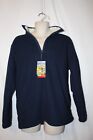 Mens Orvis 1/4 Zip Pullover M  Nwt Navy Blue Sherpa Lined