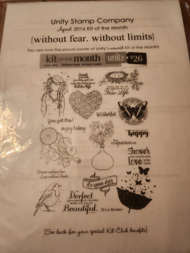 April 2016- KIT OF THE MONTH UNITY STAMP COMPANY-Without Fear without limi RS-68 - Image 1 of 1