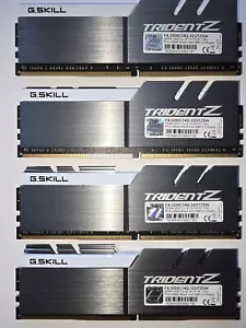 G.SKILL TridentZ 32GB (4x8GB) 3200 MHz *CL14* DDR4 *B-Die* (F4-3200C14Q-32GTZSW) - Picture 1 of 3