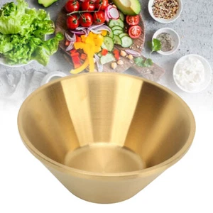 Stainless Steel Salad Bowls Gold Double Layer Exquisite Decorative Gold Bowl - Picture 1 of 12