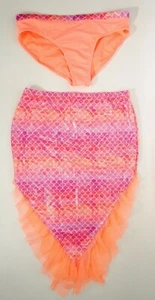 Wonder Nation Girl's 2 Piece Pink Mermaid Swimsuit Swimwear Bottoms Sz XL Plus - Picture 1 of 4