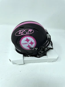 Brett Keisel Pittsburgh Steelers Unterzeichnet Rosa Krebs Custom Mini Helm JSA - Picture 1 of 1