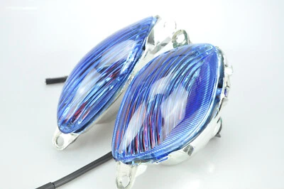 Señal de giro delantero con bombilla compatible con Suzuki 99-07 Hayabusa GSX1300R STR azul Foto 1 de 4