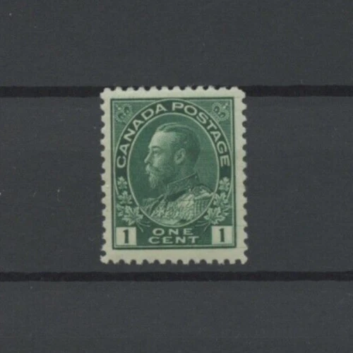 🍁#104 Almirante 1c verde impresión húmeda LÍNEAS DE PELO fino MH Cat $70 Canadá sello como nuevo Foto 1 de 1