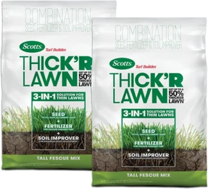 Turf Builder Thick'R Lawn Tall Fescue Mix: Seed, Fertilizer, Soil Improver, 12 L - Picture 1 of 12