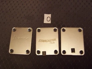 3 GUITAR NECK PLATES IBANEZ & Starcaster & Chrome #O ON SALE FREE SHIP - Picture 1 of 1