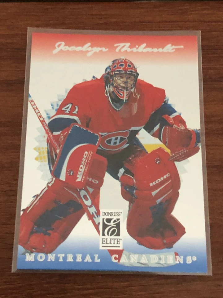 Jocelyn Thibault 1996-97 Donruss Elite #6 NHL Ice Hockey Card - Image 1 of 2