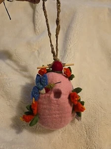 Wild Woolies Bird House Wool Felt Dragonfly & Lotus Flower Fair Trade NWT - Picture 1 of 17