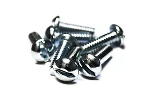 (1000) 1/4 x3/4" Machine Screws - Round Head (Slotted) - Zinc - Picture 1 of 1