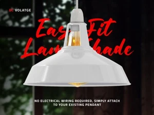 Pantalla de Techo Fácil Ajuste Metal Ranurado E27 Cocina Lámpara Colgante Tonos de Luz - Imagen 1 de 97
