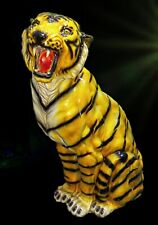 Deko Figur Skulptur Tiger 85cm Höhe Keramik glasiert aus Italien