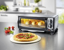 Minibackofen + Pizzastein 30cm Timer 3in1 Mini Backofen 13 L grillen backen NEU