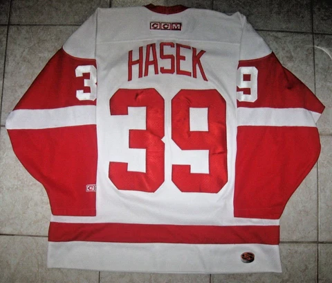 #39 Dominik HASEK Detroit RED WINGS Off. Lic. CCM Jersey, Size Men's XL Cover
