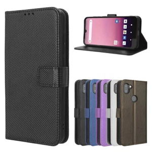 Para Orbic Q10 4G LTE, Lujo Abatible Cuero Billetera Soporte Suave Mate Estuche Cubierta - Imagen 1 de 22