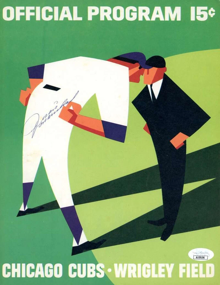 Juan Marichal JSA Signed  1966 Chicago Cubs Program vs Giants Autograph - Image 1 of 1