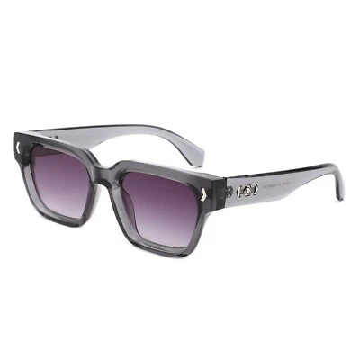Retro Bold Fashion Unisex Sunglasses - Square Frame UV Protection Shades - Image 1 of 4
