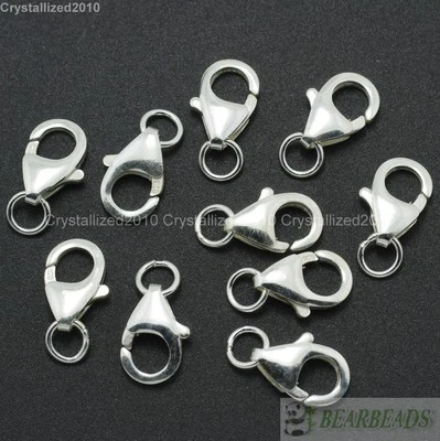 10 pezzi fermagli artiglio aragosta argento sterling 925 anello gioielli risu... - Immagine 1 di 3