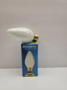Bulbrite 60F15AWH 60W Fiesta Stil Kronleuchter Glühbirne, Standardsockel, weiß - Bild 1 von 2